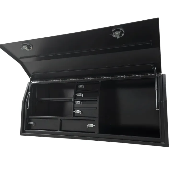 Плоский алюминиевый ящик для инструментов с боковым открыванием