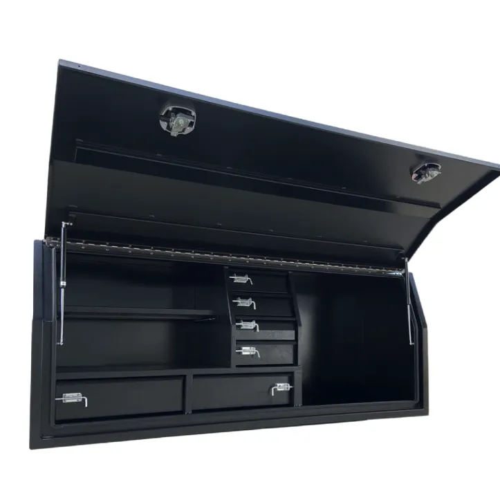 Плоский алюминиевый ящик для инструментов с боковым открыванием