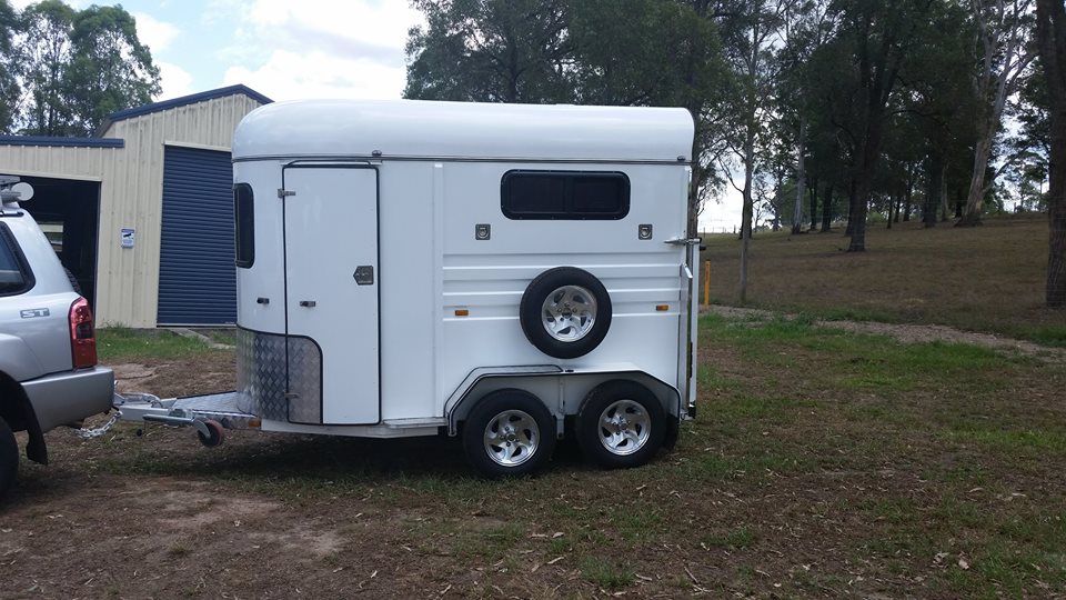 стандартный прицеп для перевозки лошадей с прямой загрузкой на 2 лошади