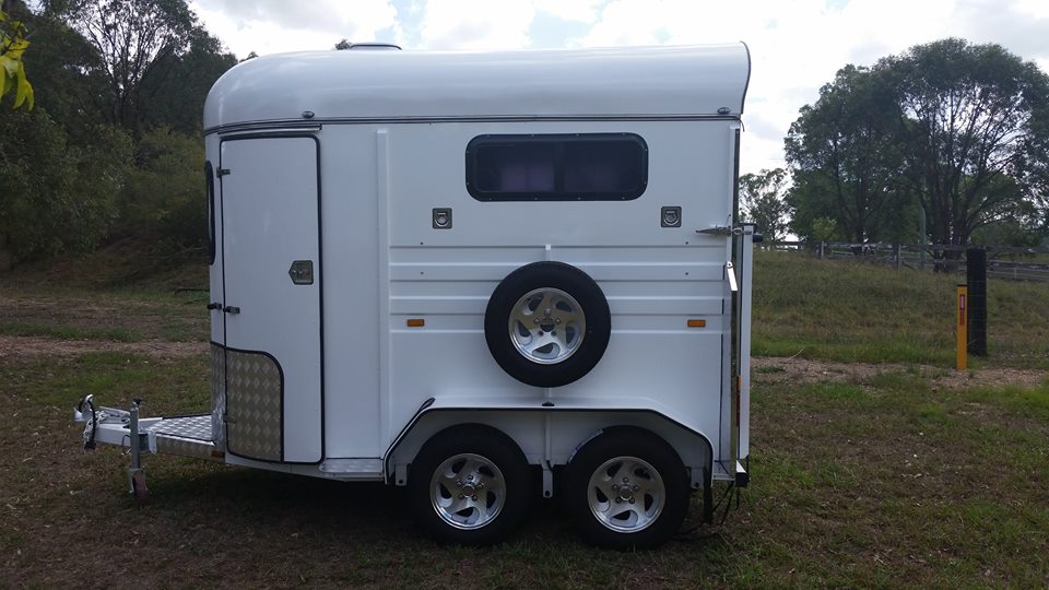 стандартный прицеп для перевозки лошадей с прямой загрузкой на 2 лошади