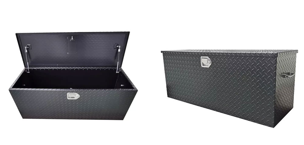 Ящики для инструментов для грузовиков с верхним открыванием и покрытием Black Power Spray Ящики для инструментов для грузовиков с верхним открыванием и покрытием Black Power Spray