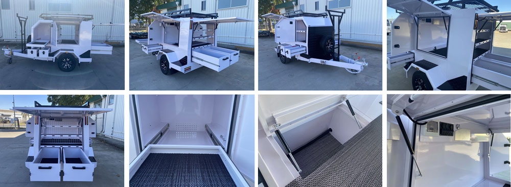 Одноосный большой прицеп для торговли Одноосный большой прицеп для торговли